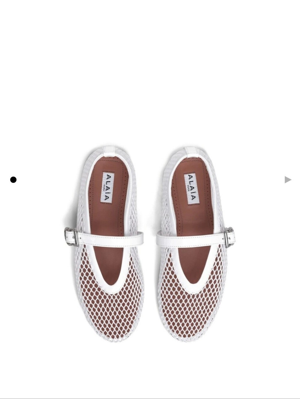 Alaia Ballet Flats in Fishnet. Size 37.